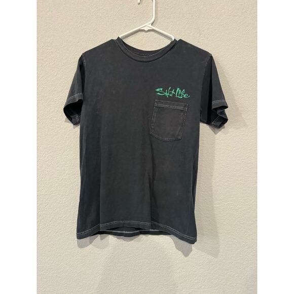 Salt Life Men's Size Small Short Sleeves Crew Neck T-Shirt Black - Picture 1 of 3